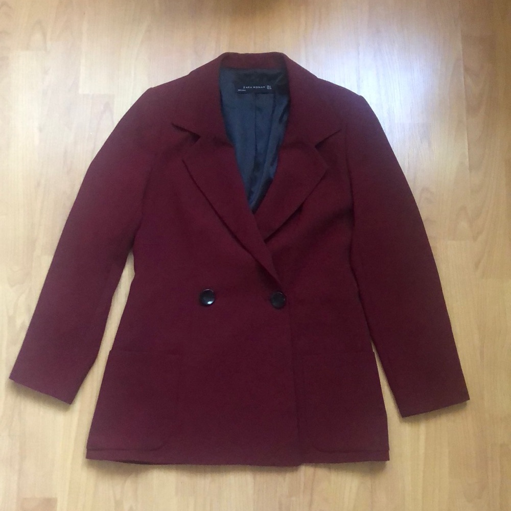 Zara size medium Burgundy Blazer